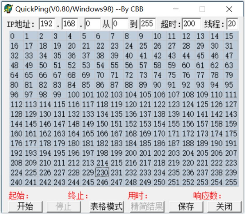 QuickPing(功能强大的网络监测工具)v0.80绿色单文件版