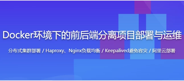 Docker环境下的企业级前后端分离项目部署与运维 - 带源码课件
