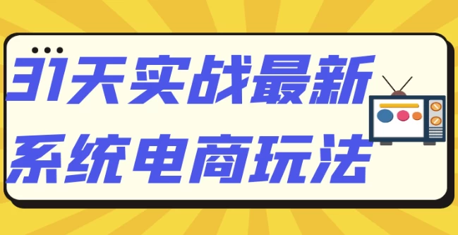 31天实战最新系统电商玩法-第1张图片-460G