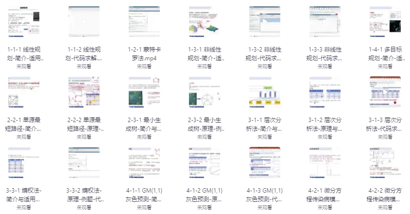 数学建模BOOM - 从零开始学数学建模 - 带源码课件