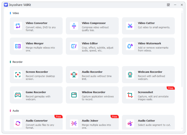 Joyoshare VidiKit(多功能视频工具箱) v2.7.0.62 便携版