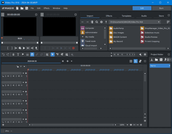 MAGIX Video Pro X16(专业视频编辑) v22.0.1.247