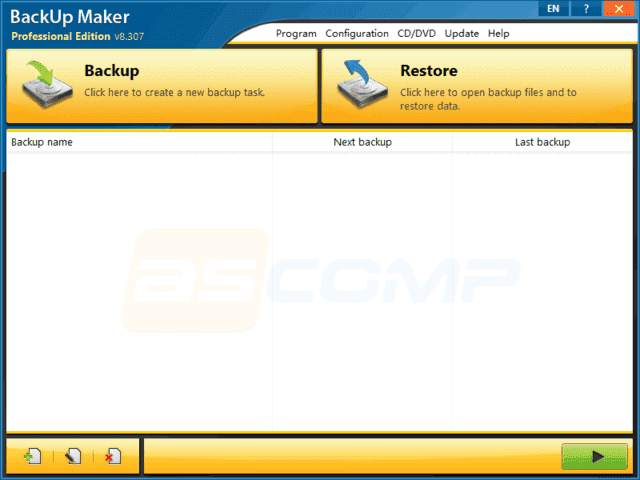 ASCOMP BackUp Maker(强大备份软件) Pro v8.310 便携版